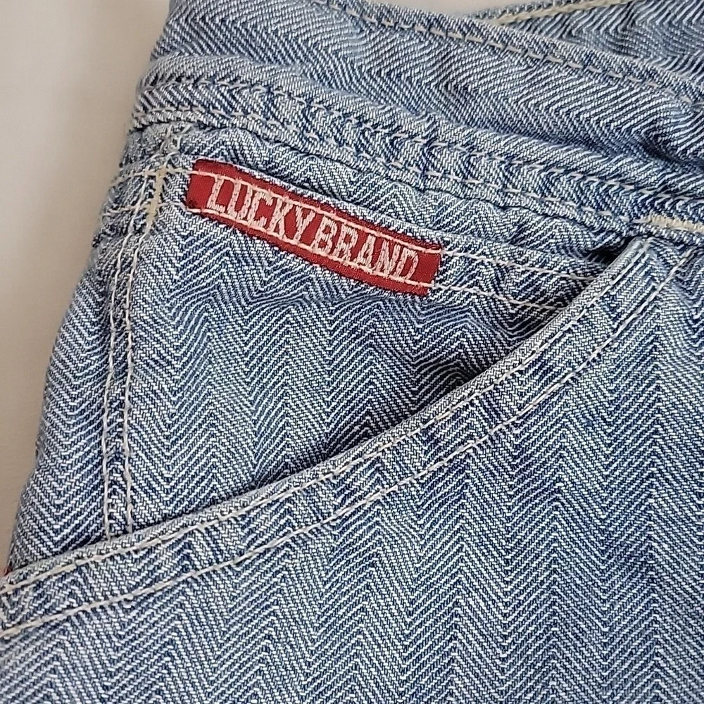 Lucky Brand Mens Carpenter Style Denim Jean Shorts Made in the USA Light Wash 33